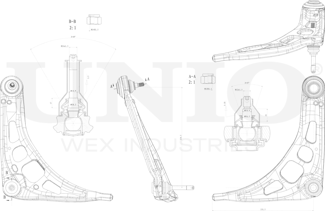 Рычаг подвески (Unio). Артикул SSP-40158