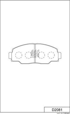 Тормозные колодки MK Kashiyama. Артикул D2081