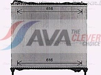 Радиатор охлаждения двигателя AVA. Артикул AU2337