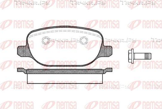 Тормозные колодки Remsa задние для Alfa Romeo Spider III 2006-2011. Артикул 0878.00