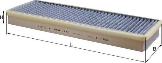 Салонный фильтр Mahle. Артикул LA 43