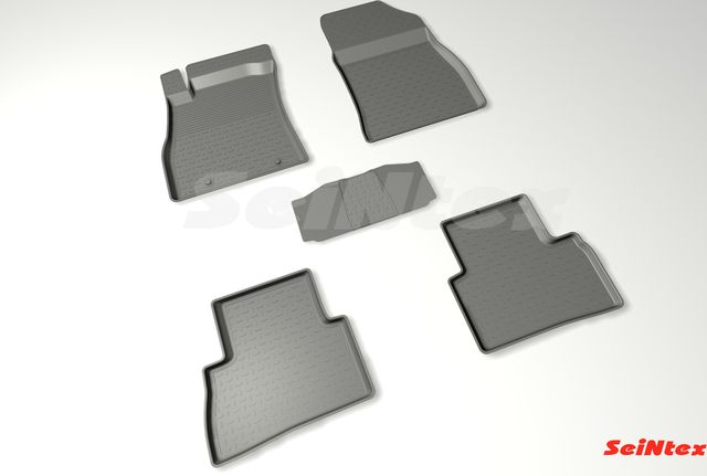 Коврики резиновые Seintex с высоким бортиком для салона Nissan Juke 2011-2014. Артикул 82453