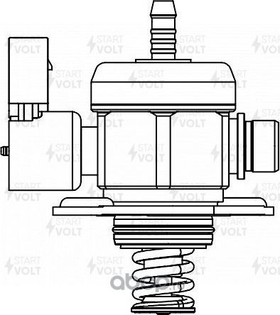 Топливный насос высокого давления (ТНВД) StartVOLT для Skoda Superb II 2008-2015. Артикул HPFP 062