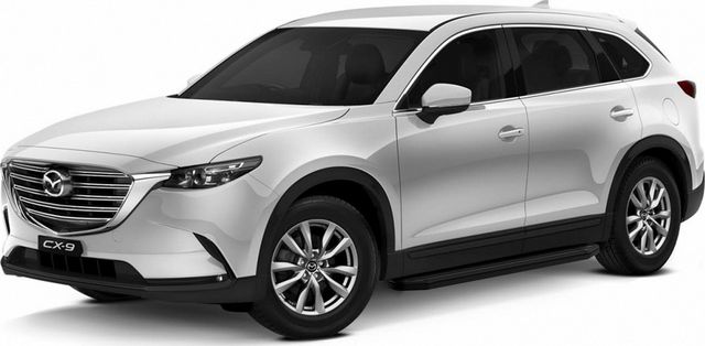 Пороги алюминиевые Rival Premium-Black для Mazda CX-9 II 2016-2025. Артикул A193ALB.3803.2