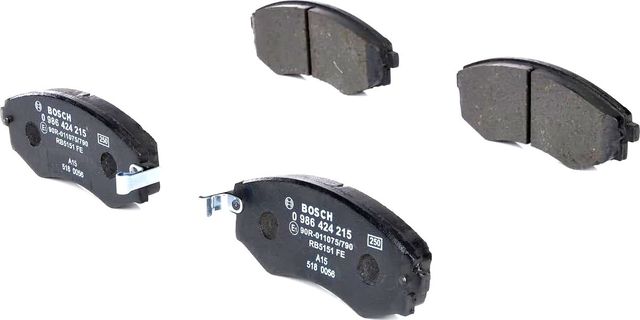 Тормозные колодки Bosch (Low-Metallic) передние для Kia Magentis I 2002-2005. Артикул 0 986 424 215