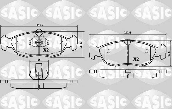Тормозные колодки Sasic. Артикул 6210048