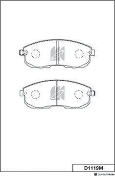 Тормозные колодки MK Kashiyama. Артикул D1119M