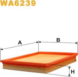 Воздушный фильтр WIX Filters. Артикул WA6239
