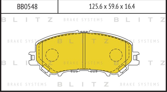 Колодки тормозные NISSAN X-TRAIL 13- перед. (Blitz). Артикул BB0548