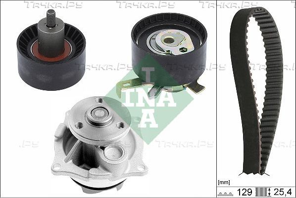 Помпа (водяной насос) с комплектом ремня ГРМ Ina для Ford Transit Connect I 2002-2013. Артикул 530 0066 30