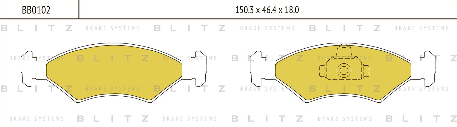 Колодки тормозные FORD FIESTA 89- перед. (Blitz) Blitz. Артикул BB0102