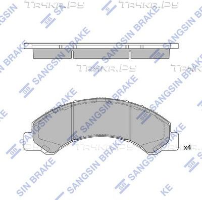 Тормозные колодки Sangsin Hi-Q. Артикул SP1667