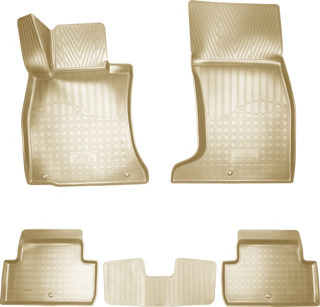 Коврики 3D Норпласт для салона Genesis G70 полный привод 2017-2026 БЕЖЕВЫЕ. Артикул NPA11-C305-201-B