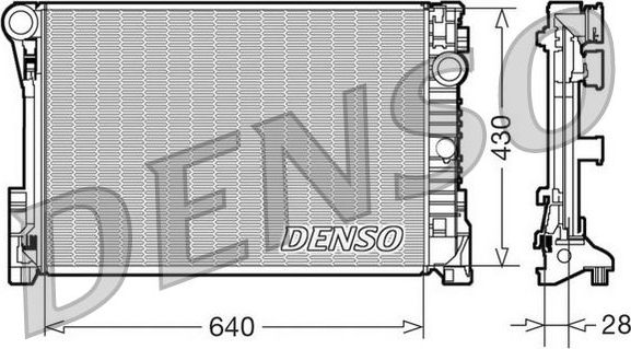 Радиатор охлаждения двигателя Denso для Mercedes-Benz GLK-Класс I (X204) 2008-2015. Артикул DRM17110