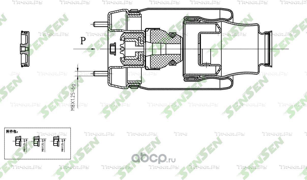 SAR036 Пневмобаллон подвески передний GL-Class & ML-Class W164 2005-2011 (Sensen). Артикул SAR036