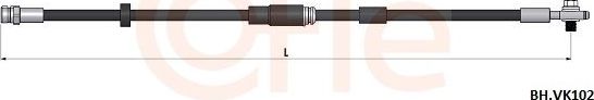 Тормозной шланг Cofle передний для SEAT Mii 2012-2019. Артикул 92.BH.VK102