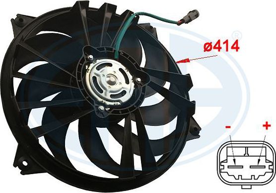 Вентилятор радиатора двигателя Era для Peugeot 607 I 2000-2011. Артикул 352011