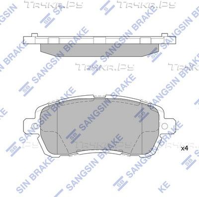 Тормозные колодки Sangsin Hi-Q передние для Ford Fiesta VI 2008-2019. Артикул SP4138