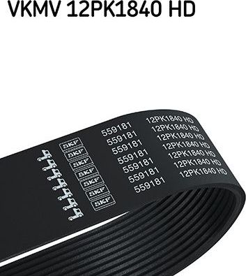 Приводной ремень поликлиновой SKF. Артикул VKMV 12PK1840 HD