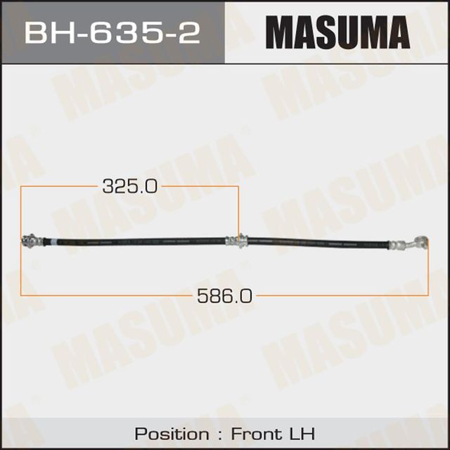 Тормозной шланг Masuma передний левый для Nissan Murano Z50 2003-2008. Артикул BH-635-2