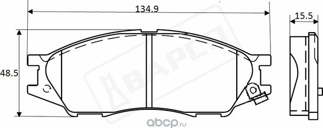 Колодки тормозные дисковые пер. NISSAN ALMERA Classic (B10) 06 (Bapco) Bapco. Артикул BP0682