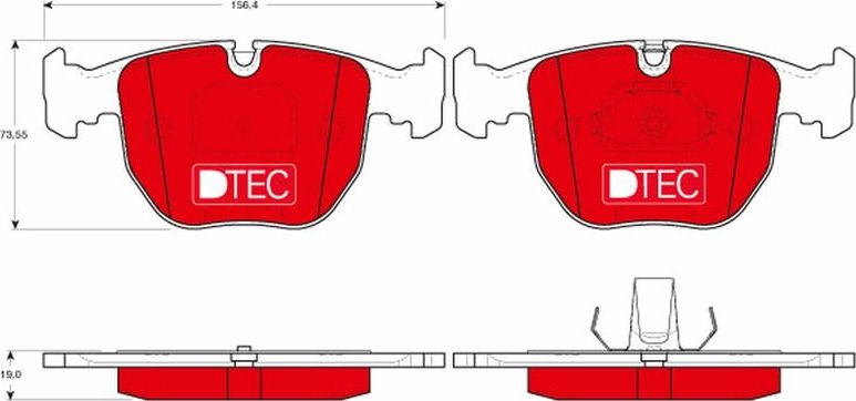 Тормозные колодки TRW DTEC COTEC. Артикул GDB1261DTE