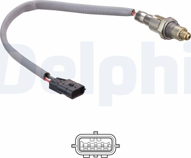 Лямбда-зонд (кислородный датчик) Delphi для Lada Vesta I 2015-2026. Артикул ES21169-12B1
