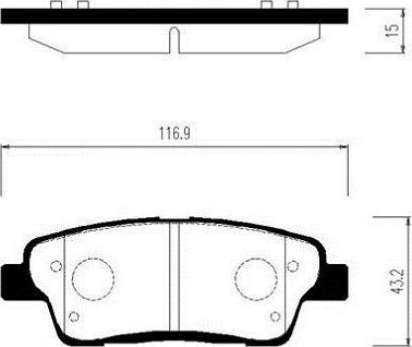 Тормозные колодки HSB. Артикул HP1051