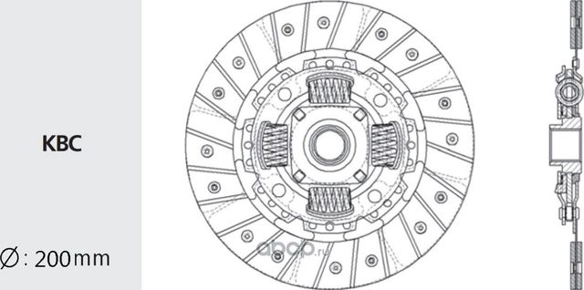 Диск сцепления MITSUBISHI Colt (90-00),Lancer (90-03) (200мм) VALEO PHC Valeo. Артикул MB03