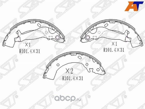 Колодки тормозные RR HYUNDAI GETZ 06-11 Барабан (SAT). Артикул ST583051CA10