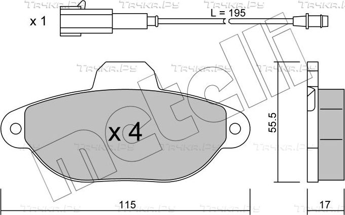 Тормозные колодки Metelli передние для Ford KA II 2008-2011. Артикул 22-0159-2