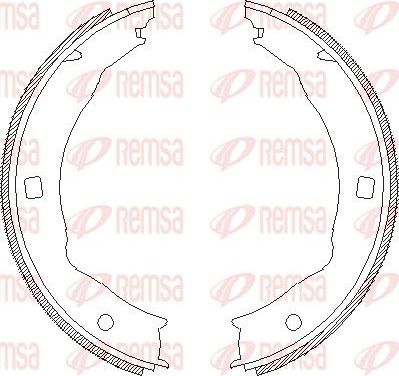 Тормозные колодки (стояночная тормозная система) Remsa. Артикул 4717.00