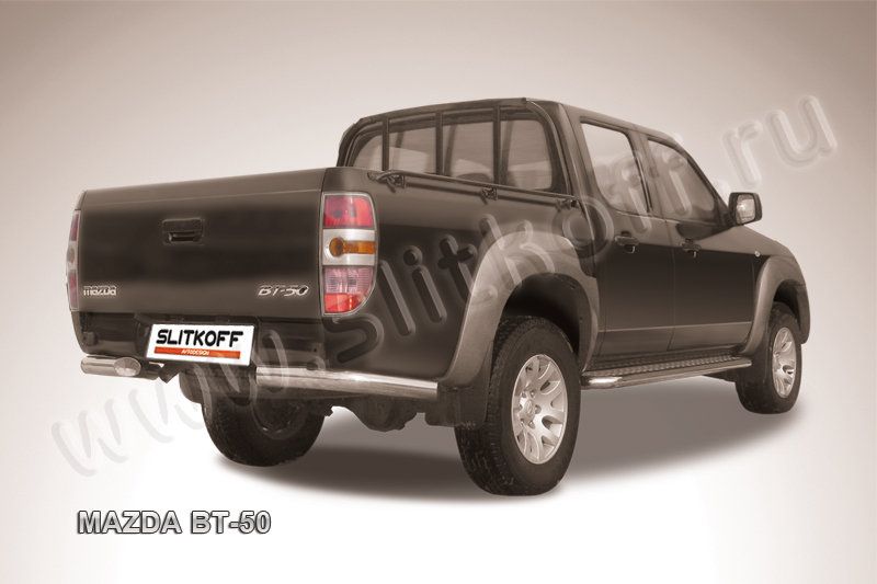 Защита Slitkoff задняя d76 уголки для Mazda BT-50 I 2006-2011. Артикул MZB015