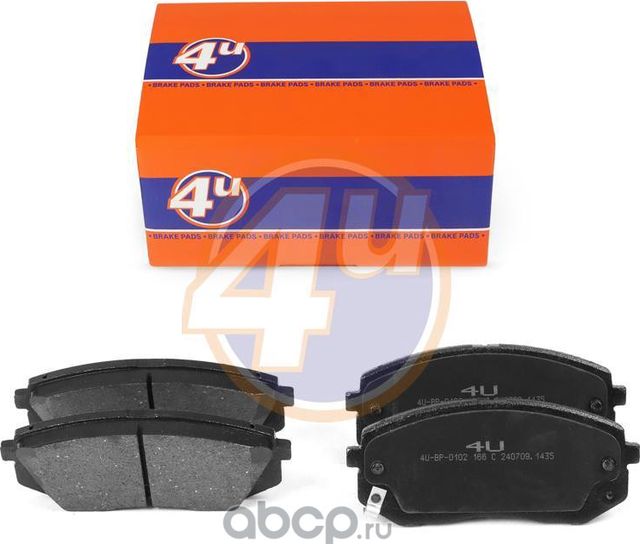 КОЛОДКИ ПЕР KIA SPORTAGE II (JE_, KM) CARENS III MPV (UN) KONA (OS, OSE, OSI) (4U). Артикул 4UBP0102