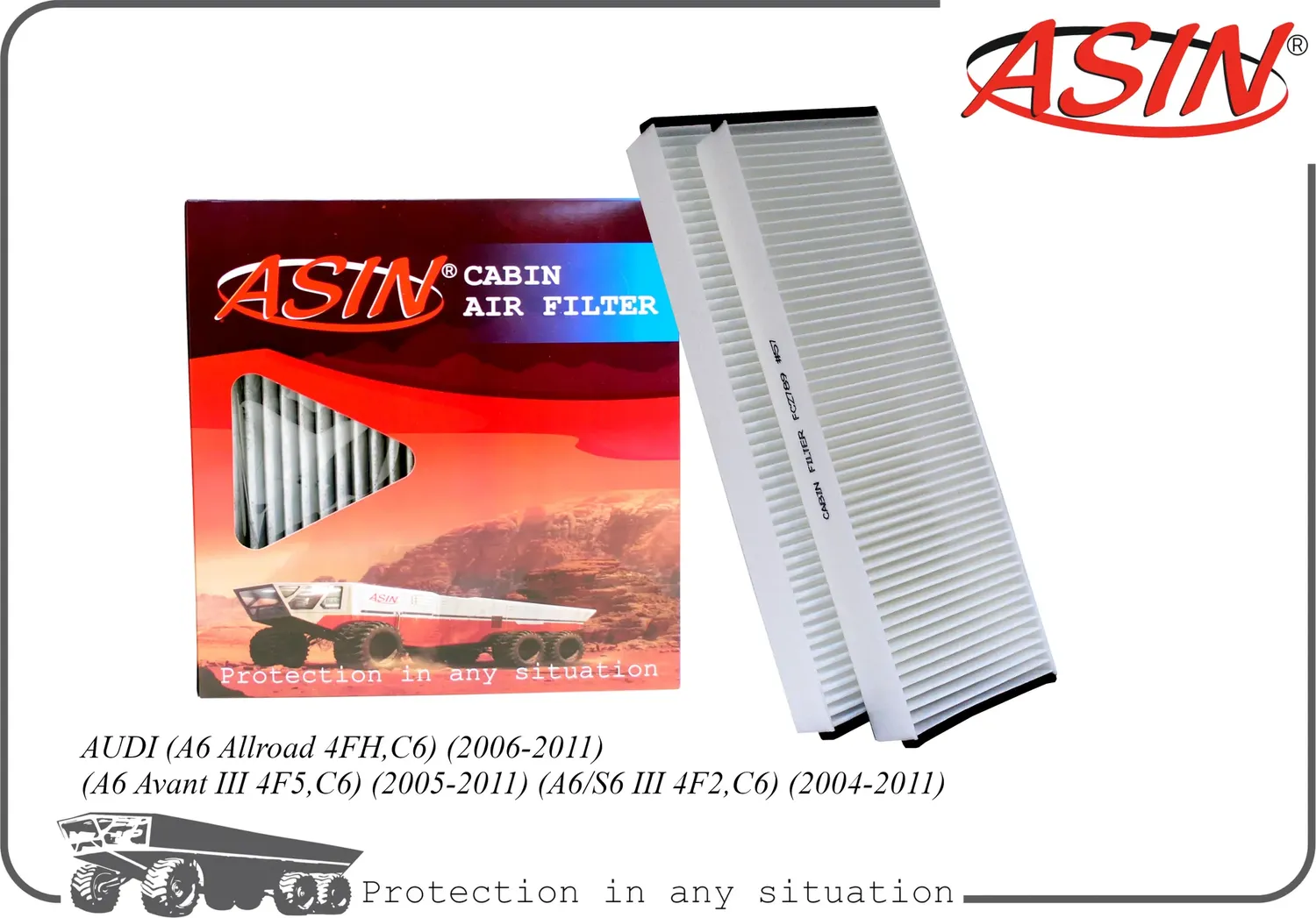 Фильтр салонный (Asin). Артикул ASINFC2789