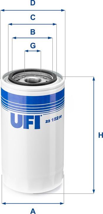 Масляный фильтр UFI. Артикул 23.152.00