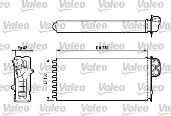 Радиатор отопителя (печки) Valeo New Orignal Part для Renault Premium I 1996-2006. Артикул 812128