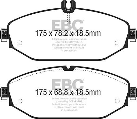 Тормозные колодки EBC Brakes. Артикул DPX2214