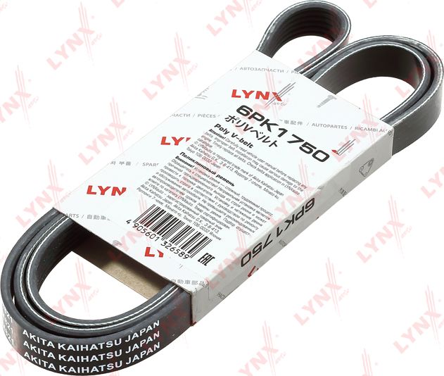 Приводной ремень поликлиновой LYNXauto. Артикул 6PK1750