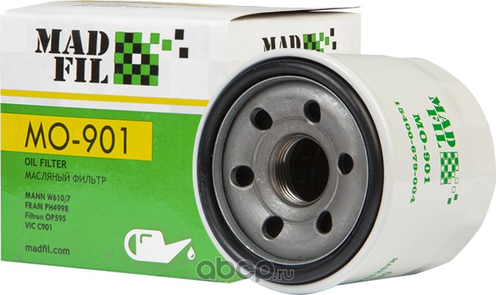 ФИЛЬТР МАСЛЯНЫЙ MAZDA SUBARU RENAULT NISSAN KIA (Madfil). Артикул MO901