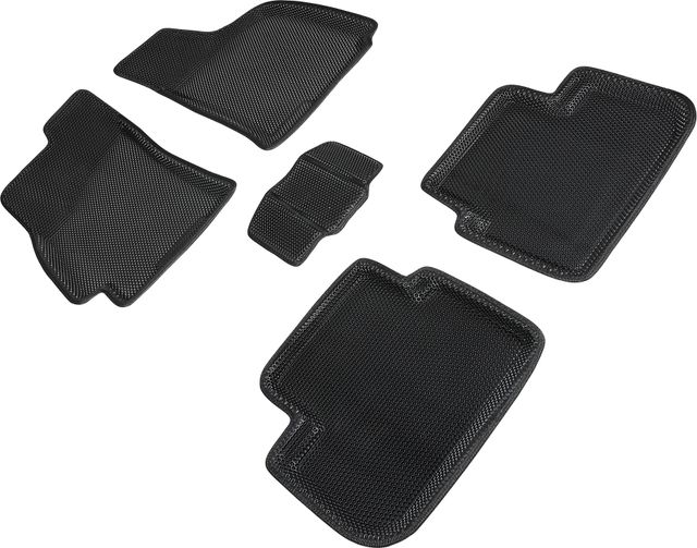 Коврики Seintex 3D EVA Соты для салона Chevrolet Lanos 2005-2009 ЧЕРНЫЕ. Артикул 95394