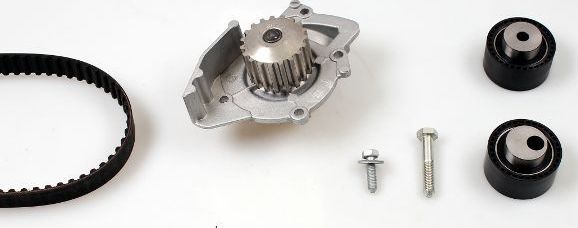 Помпа (водяной насос) с комплектом ремня ГРМ Hepu. Артикул PK08012