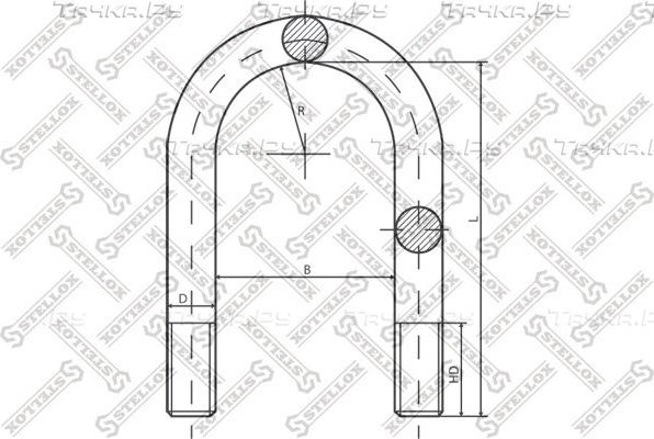 Стремянка рессоры Stellox. Артикул 84-64228-SX