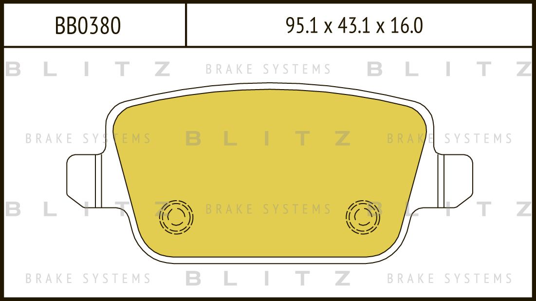 Колодки тормозные FORD/VOLVO FOCUS 2/MONDEO 4/S80/XC70 06- задн. (Blitz). Артикул BB0380