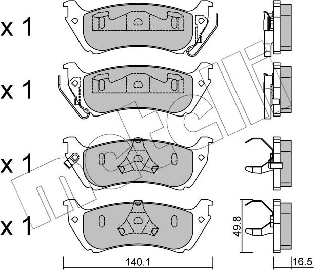 Тормозные колодки Metelli. Артикул 22-0570-0