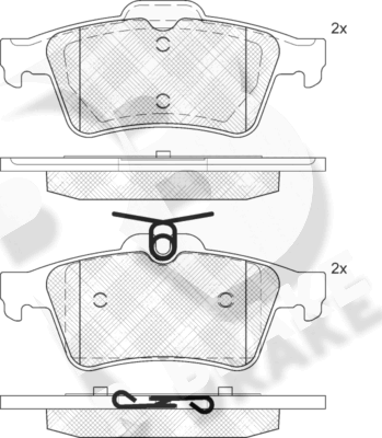 Тормозные колодки R Brake. Артикул RB1651