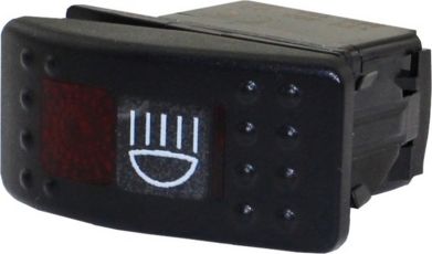 Клавиша включения redBTR с красной подсветкой универсальная с наклейками (4PIN). Артикул 809123