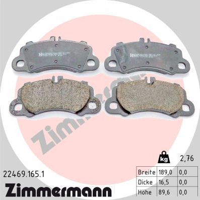 Тормозные колодки Zimmermann. Артикул 22469.165.1