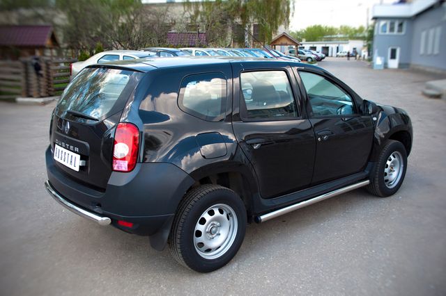 Защита RusStal заднего бампера d63 (дуга) для Renault Duster FWD I 2010-2020. Артикул RD2Z-000443