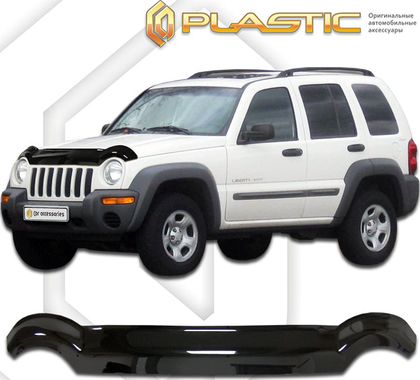 Дефлектор СА Пластик для капота (Classic черный) Jeep Liberty (Liberty в России, Patriot в США) 2006-2013. Артикул 2010010107352